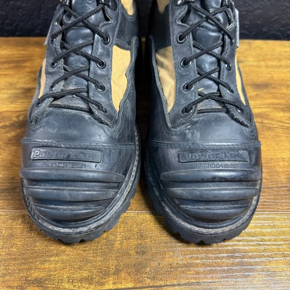 Crosstech PowerToe 6000 Black‎ Tan Leather Cordura Tactical Boots Mens 8.0 EE